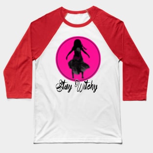 Stay witchy - Trippy pink wiccan design Baseball T-Shirt